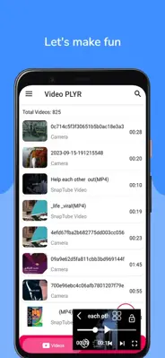 Video Player Manager android App screenshot 1